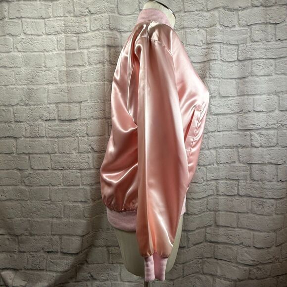 Vintage Motown Cafe Las Vegas XL Pink Satin Bomber Jacket Desert Inn - Picture 5 of 10